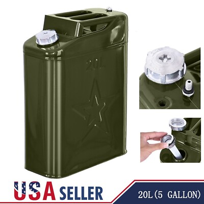 20L Fuel Gas Gasoline Can 5 Gallon Gal Backup Steel Tank Emergency Container #ad $37.97