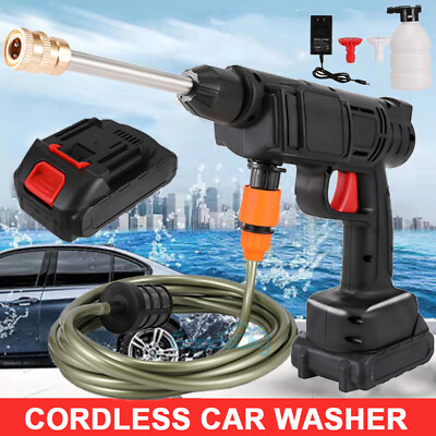 #ad Cordless Electric High Pressure Water Spray Car Gun Portable Washer Cleaner Yard $54.79