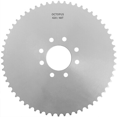 OCTOPUS 40 41 420 Chain 48 Tooth Steel Sprocket for Go Karts Mini Bikes 8quot; Inch #ad $32.99