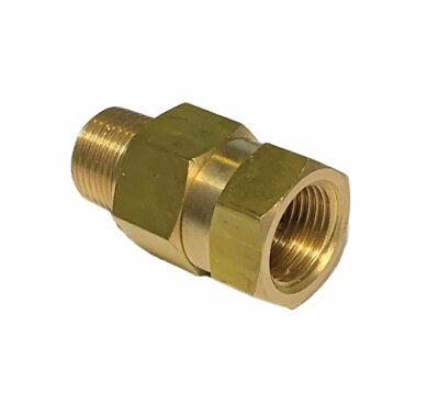 #ad Brass 3 8 NPT Size Pressure Washer In Line quot;Livequot; Hose Swivel Coupler 3600 PSI $16.93