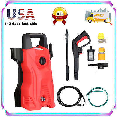 #ad #ad Washer Electric 1800W Portable Pressure Cleaner Machine amp; 5Nozzles for Car Fence $109.89