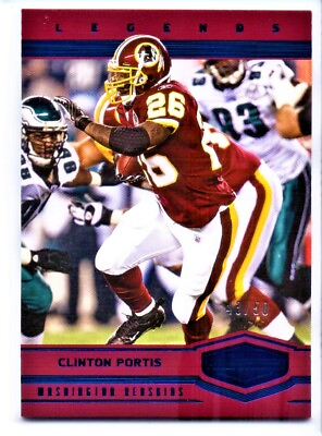 #ad 2017 Panini Plates and Patches Blue #112 Clinton Portis RET 50 Rare $2.99