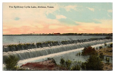 #ad Abilene Texas Vintage Postcard c1912 The Spillway Lytle Lake Unposted $8.65
