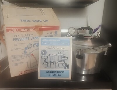 #ad #ad All American 15.5 qt 915 Cast Aluminum Pressure Cooker Canner Canning with box $130.00