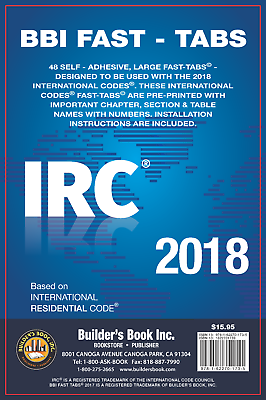 2018 International Residential Code IRC Fast Tabs 2017 Stickers #ad $8.95
