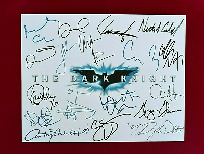 #ad The Dark Knight Title Card Cast Signed 8.5x11 Autograph Reprints $9.99