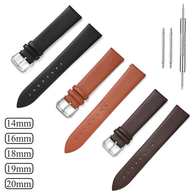 Watch Strap Soft Leather Watch Band Replacement Wrist Strap Watch Accessories #ad $10.39