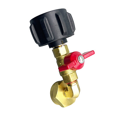 #ad QCC1 90 Degrees Propane Refill Pressure Elbow Adapter amp; On Off Control Valve 1LB $13.96