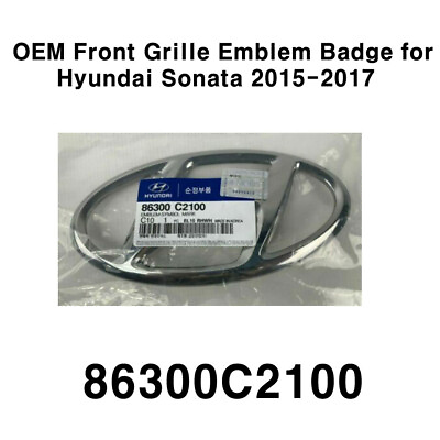 #ad NEW OEM Logo Front Grill Emblem Badge 1p 86300C2100 for Hyundai Sonata 2015 2017 $13.98