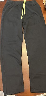 #ad MTA Sport Mens Black Sweatpants Size M Medium Elastic Drawstring Waist $5.50