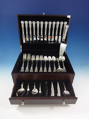 #ad Old Master by Towle Sterling Silver Flatware Set For 12 Service 79 Pieces $3950.00