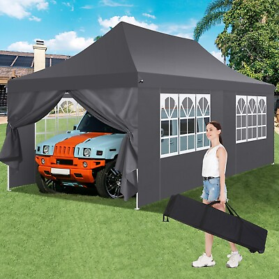 #ad #ad 10x20 EZ Pop UP Wedding Party Tent Waterproof Gazebo Canopy Heavy Duty Outdoor $205.99
