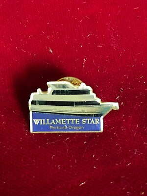 #ad Willamette Star Portland Oregon Yacht Dinner Cruise Epoxy Lapel Tie Pin 1quot; Boat $19.49