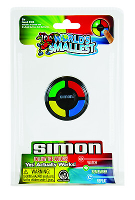 #ad Worlds Smallest SIMON GAME Electronic Memory Handheld Pocket Size Miniature $14.95