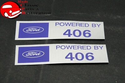 #ad Ford quot;Powered By Ford 406quot; Valve Cover Decals Pair Aftermarket w Ford License $16.37