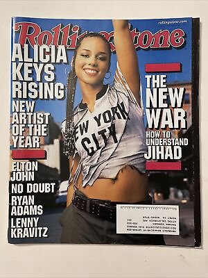 #ad #ad Rolling Stone Magazine NOVEMBER 8 2001 Alicia Keys Elton John No Doubt Kravitz $12.85
