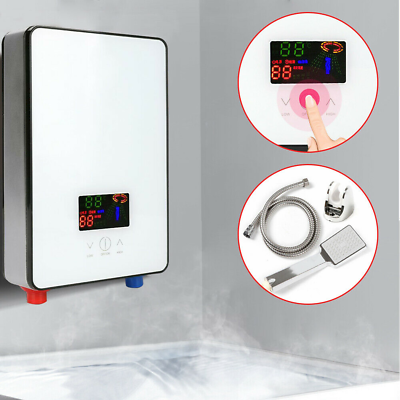 #ad 110V Whole House Electric Tankless Instant Water Heater 4500W with Shower Head $66.74