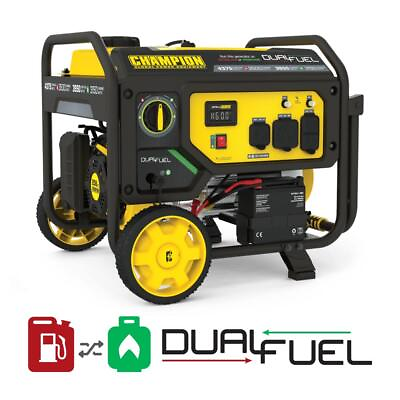 #ad Champion Power Equipment Generator Dual Fuel Portable With Electric Start 350... $649.00