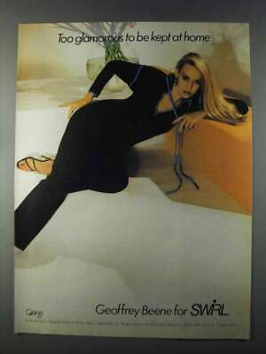 #ad 1980 Geoffrey Beene for Swirl Ad Too Glamorous $19.99