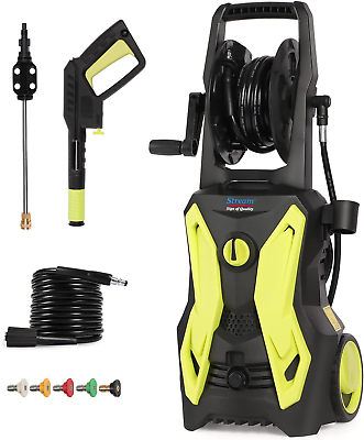 #ad 5Quick Connect ✅ 3500PSI Pressure Washer 2.8GPM Electric Power Washer Hose Reel $145.91