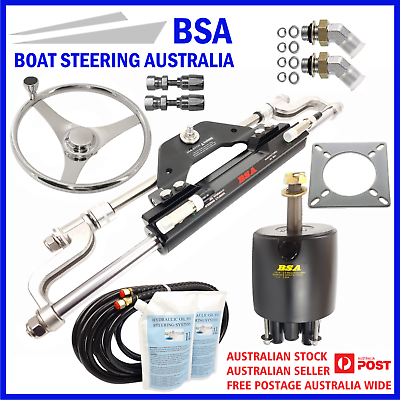 #ad #ad Boat Outboard Steering System Kit 300HP Marine Hydraulic Steering Cylinder Helm AU $1445.00
