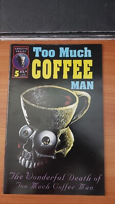 #ad Too Much Coffee Man #5 Adhesive Comics 1st Print $4.99