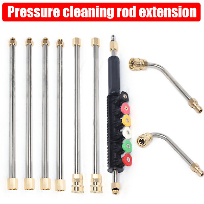 #ad High Pressure Car Power Washer Nozzle Extension Wand Cleaner Attachment $40.90