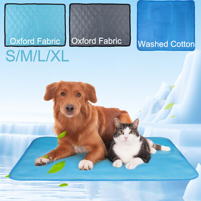 #ad Pet Cooling Mat Dog Cat Pressure Activated Gel Self Cooling Pad Sleeping Mat $9.19
