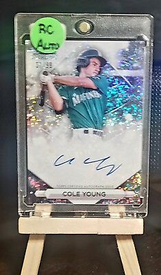 #ad Cole Young: 2023 Bowman Sterling Speckle Auto 99 $45.00