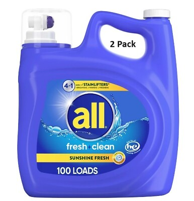 #ad All Liquid Laundry Detergent 4 in 1 with Stainlifters Fresh Clean Sunshine $44.99