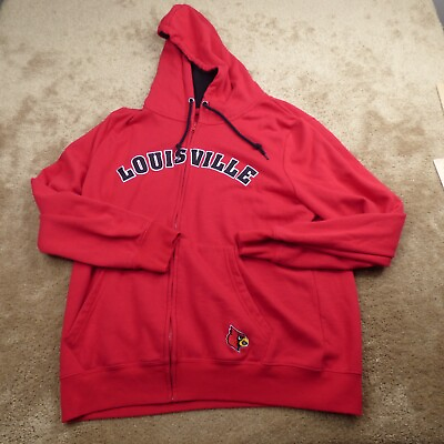 #ad Louisville Cardinals Jacket Adult XXL Football Zip Coat Logo Spell Out Mens $12.88