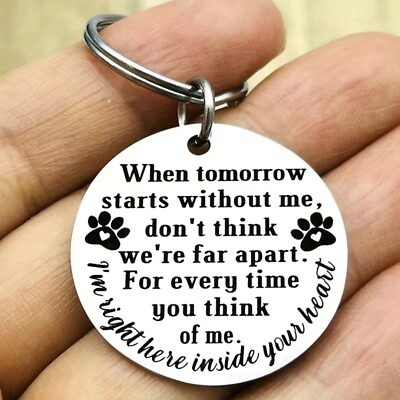 #ad My Baby Paw Kids Lives Inside Of Heart Keychain $9.91
