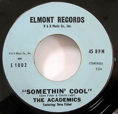 #ad ACADEMICS 45 Somethin Cool Drive In Movie ELMONT Original Doowop Bd 8 $25.00