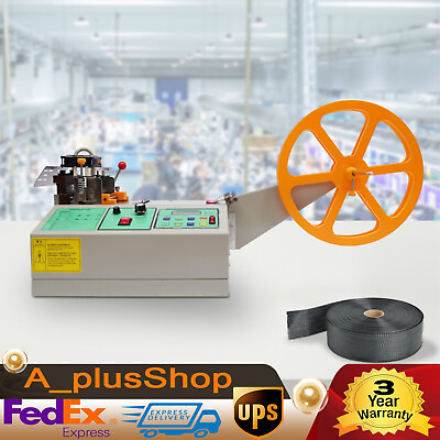 #ad Hot and Cold Strip Cutter Automatic Webbing Tape Textile Ribbon Cutting Machine $256.50
