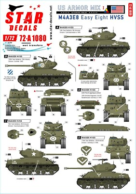 #ad U.S. Armor Mix M4A3E8 Easy Eight HVSS $7.00