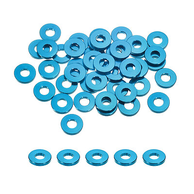 #ad Flat Washers Aluminium Alloy M5 Light Blue Washer for DIY Project 50Pcs $14.24