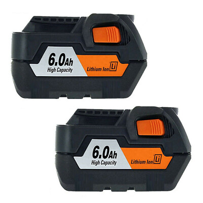 2X 6.0Ah For Ridgid R840085 18Volt Li ion Battery Rigid 18V R840087 Power Tools #ad $52.99