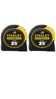 #ad 2 pack stanley fat max 25’ tape measure C $57.99