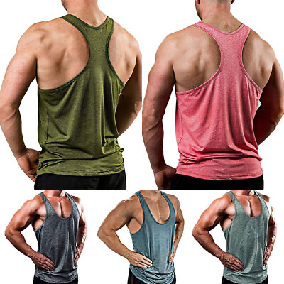 #ad Men Gym Tank Top Vest Sleeveless Bodybuilding Fitness Muscle Tee T shirt ❀ C $12.07