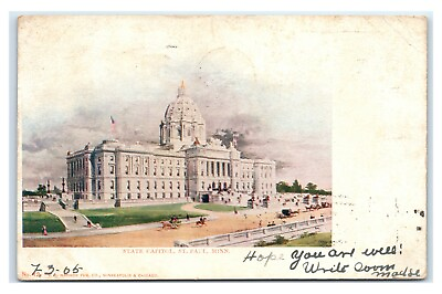 #ad Postcard State Capitol St Paul MN 1905 D17 $1.99