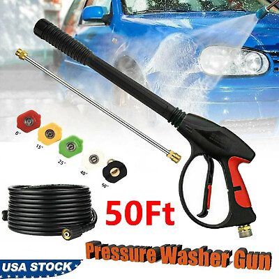 #ad #ad 1 4quot; High Pressure Washer Gun 4000 PSI Car Wash Foam Spray Short Wand w 5 Nozzle $40.89