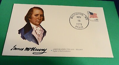 #ad Fleetwood: US Constitution Signer Cover: JAMES McHENRY MD $9.95