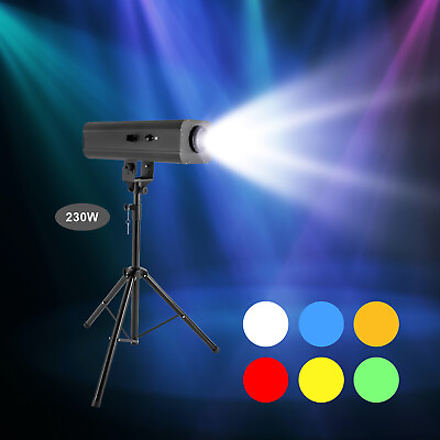 #ad 6 Color LED Follow Spot Light DJ Party Theater Disco Stage Spotlight with Stand $284.00
