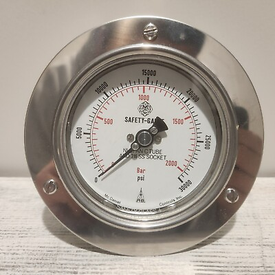 #ad Mcdaniel Controls 30000 PSI 2000 Bar Pressure Safety Gauge Made in Germany NEW $134.99