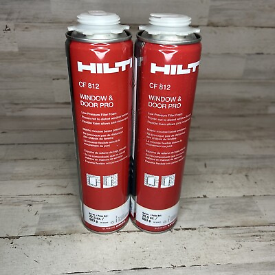 #ad 2pk HILTI CF812 WINDOW amp; DOOR Pro Low Pressure Filler Spray Foam CF 812 22.5oz $30.00