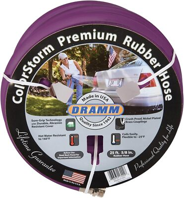 #ad Dramm ColorStorm Premium Rubber Garden Hose 5 8quot;x50#x27; USA Made Anti pressure $94.71