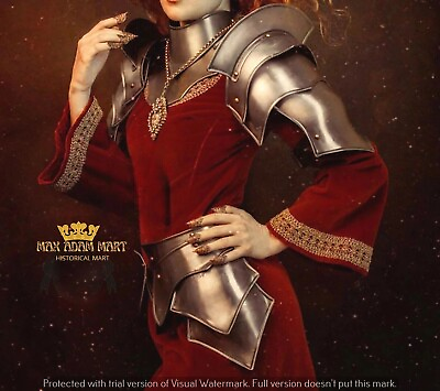#ad Knight Steel Queen Armor Suit Medieval Female Cuirass Armor Brave Queen Armor $219.59