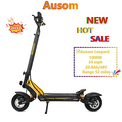 #ad Ausom Leopard Off Road Electric Scooter 1000W 34mph E Scooter 20.8Ah LCD Adult $1199.00