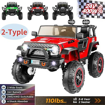 #ad 24V 2 Seater Kids Ride on Truck Electric Car with Remote Control and Bluetooth🎁 $289.99