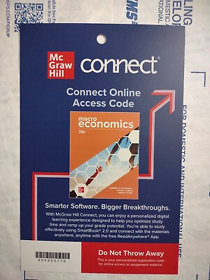 #ad #ad Connect Access Card for Macroeconomics. 23e. ISBN 9781265307691 $75.00